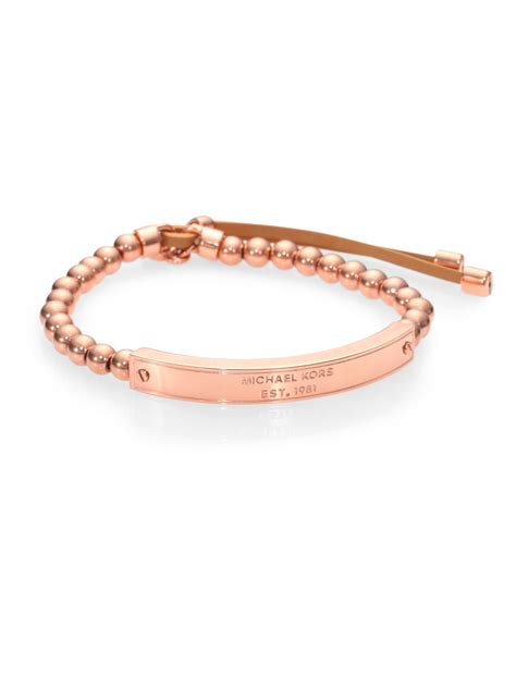 michael kors heritage rose gold chain bracelet|michael kors rose gold necklace.